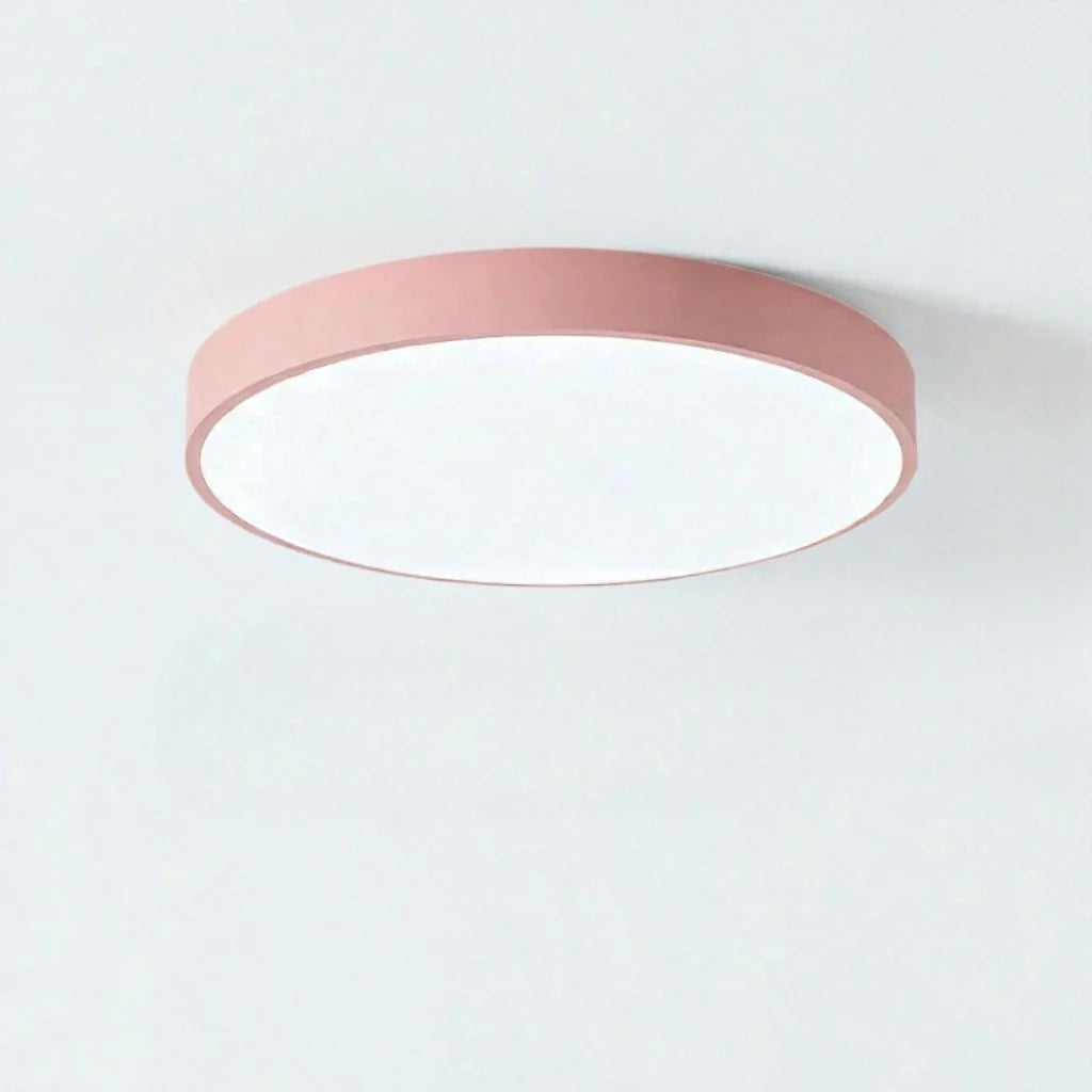 Round Slim Semi Flush Ceiling Light Fixture For Living Room