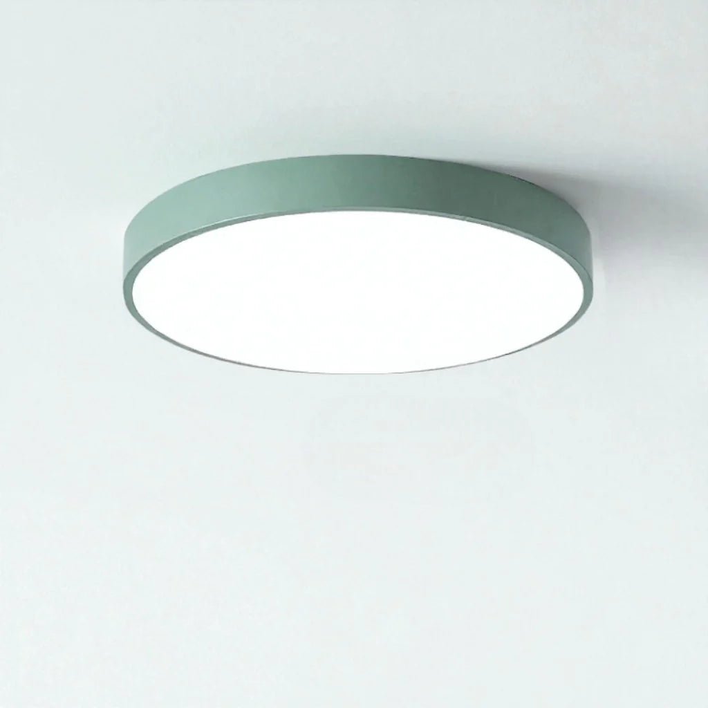 Round Slim Semi Flush Ceiling Light Fixture For Living Room