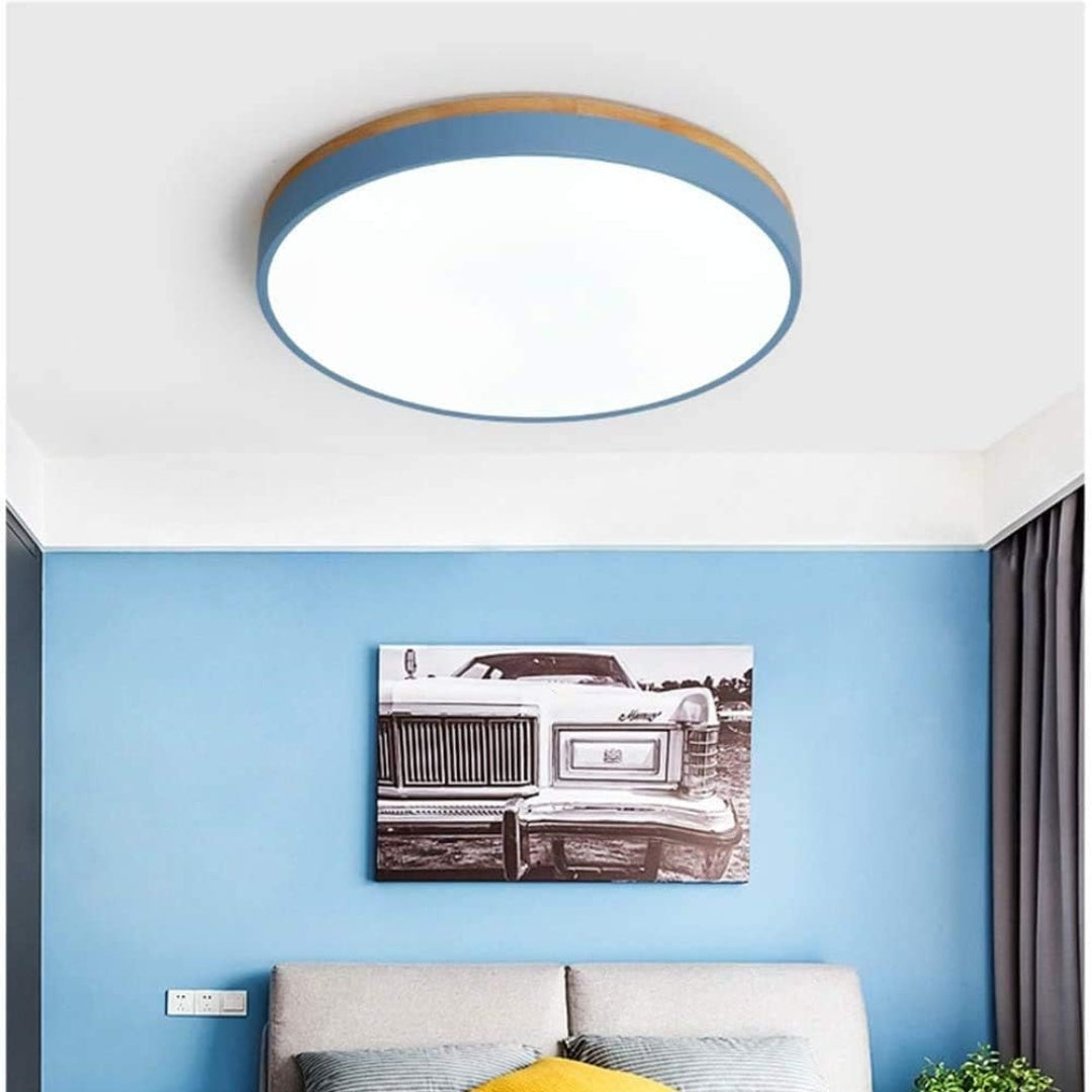 Ceiling Light Wooden LED Fixture Modern Design 13