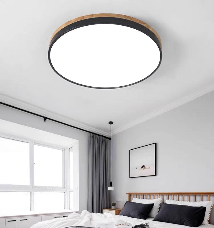 Ceiling Light Wooden LED Fixture Modern Design 15