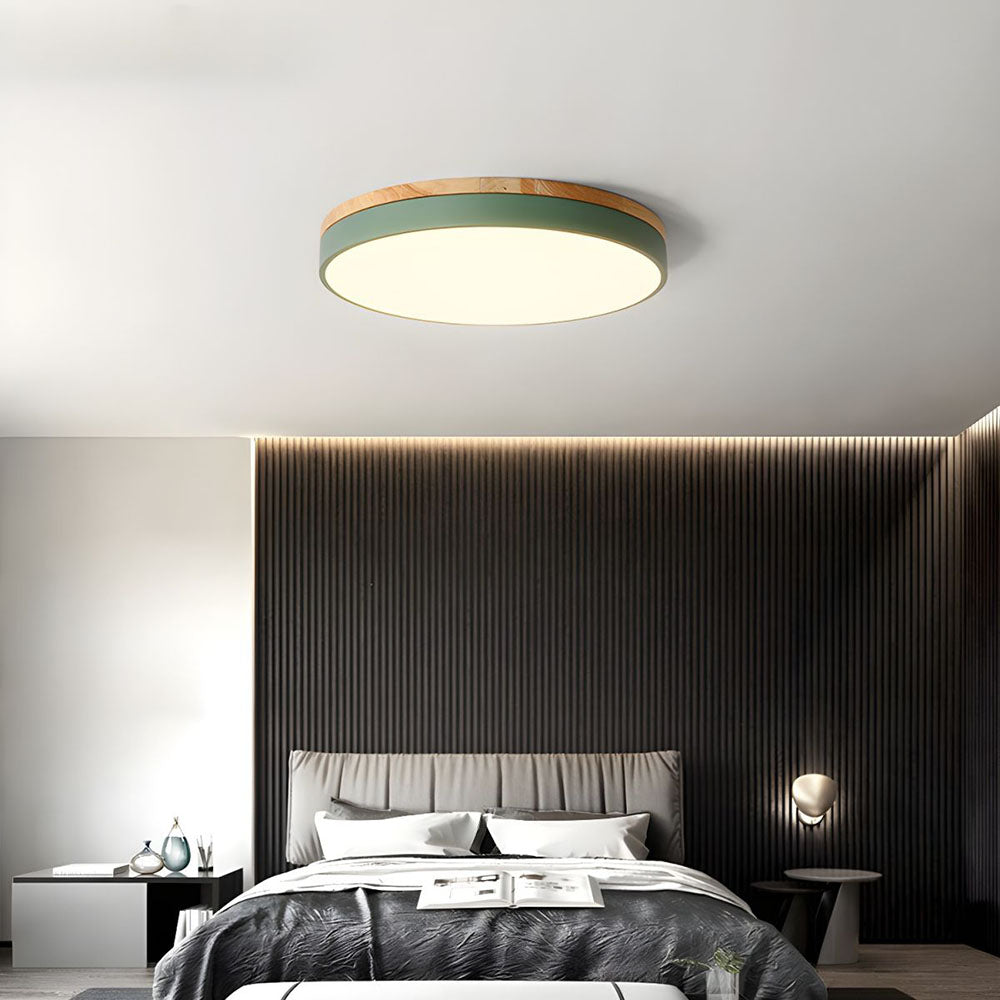 Ceiling Light Wooden LED Fixture Modern Design 11
