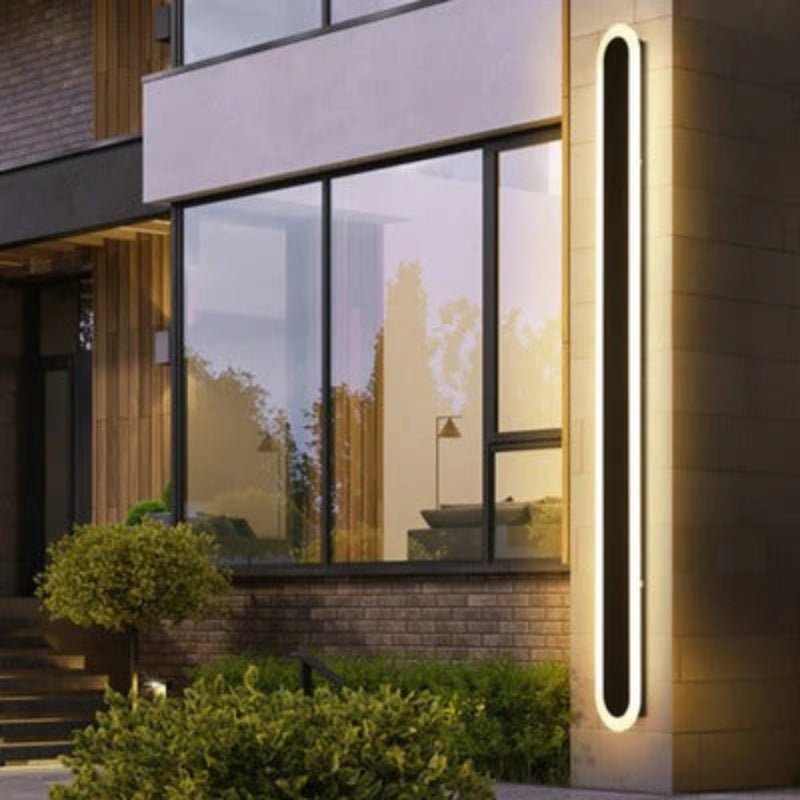 Rounded Edge Aluminium Outdoor Wall Light - Lattea Global