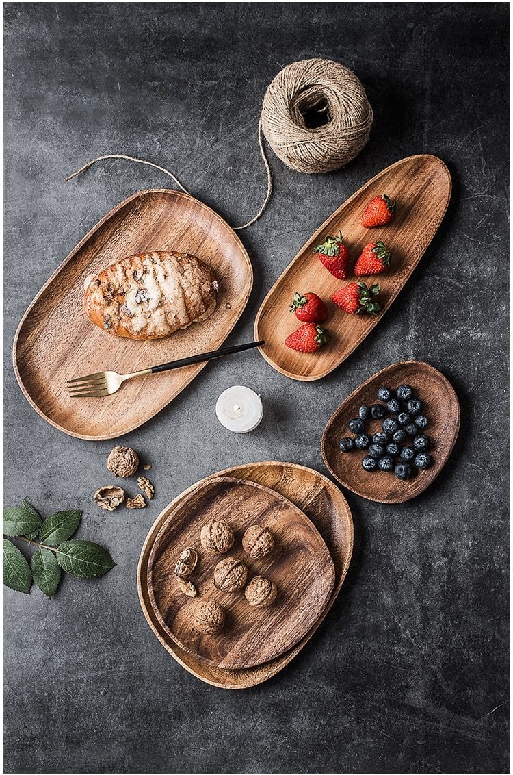 Royal Acacia Wood Serving Tray - Lattea Global