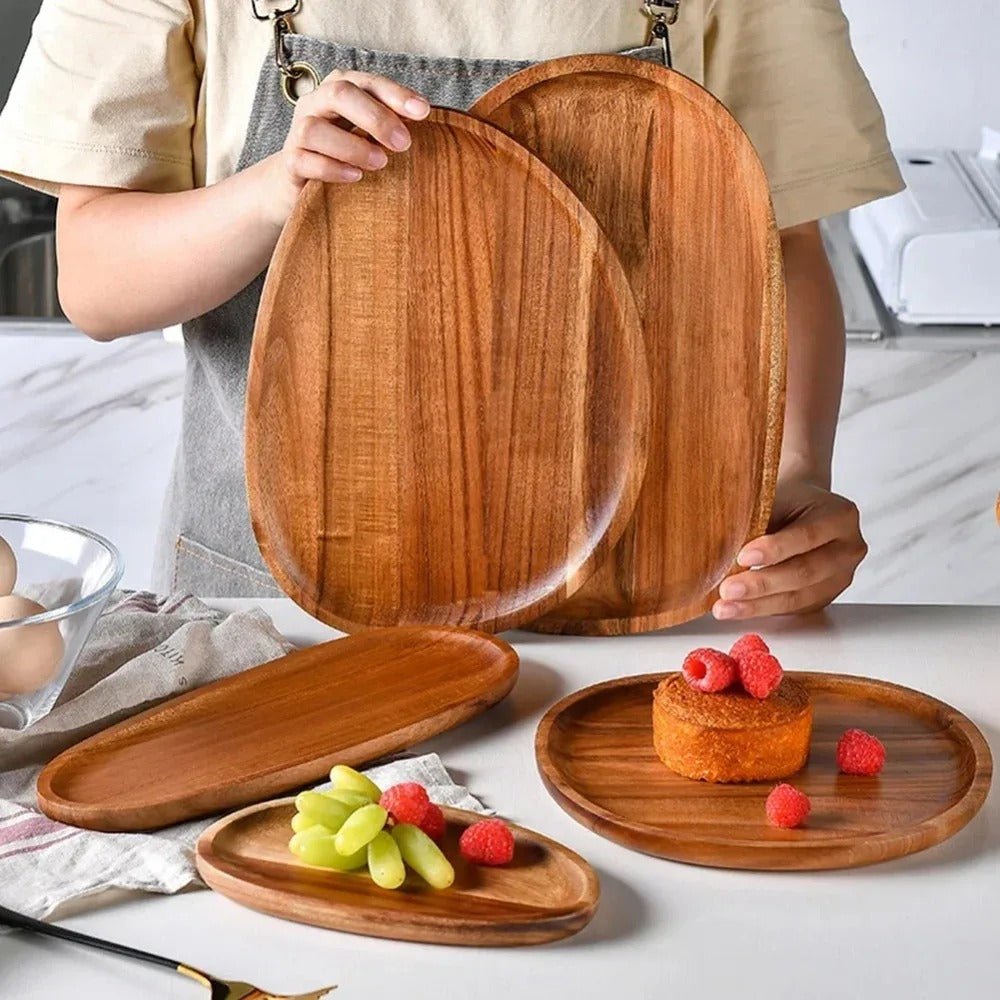 Royal Acacia Wood Serving Tray - Lattea Global