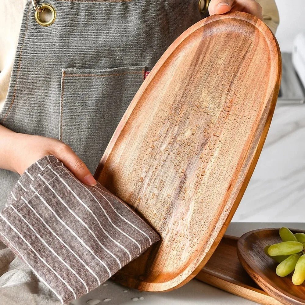 Royal Acacia Wood Serving Tray - Lattea Global