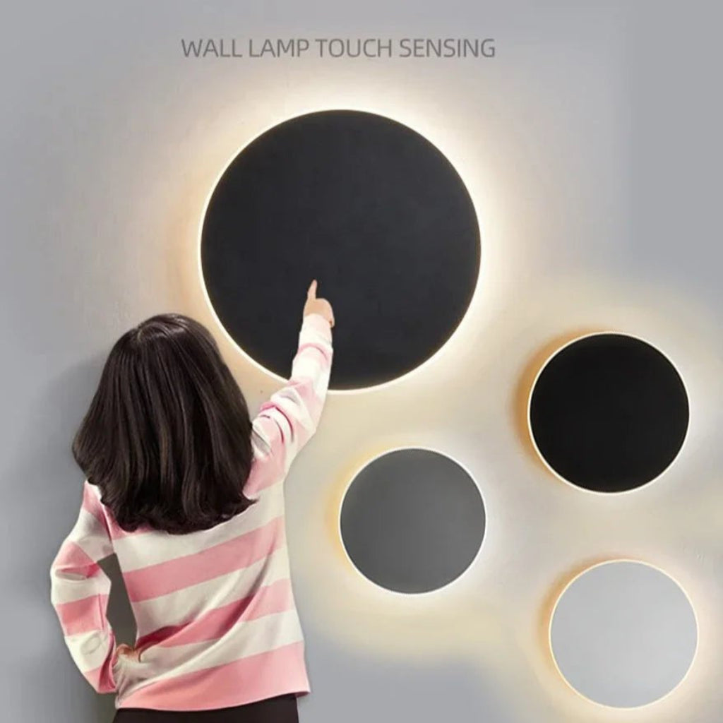 Round Backlit Sconce LED Wall Light for Interiors - Lattea Global