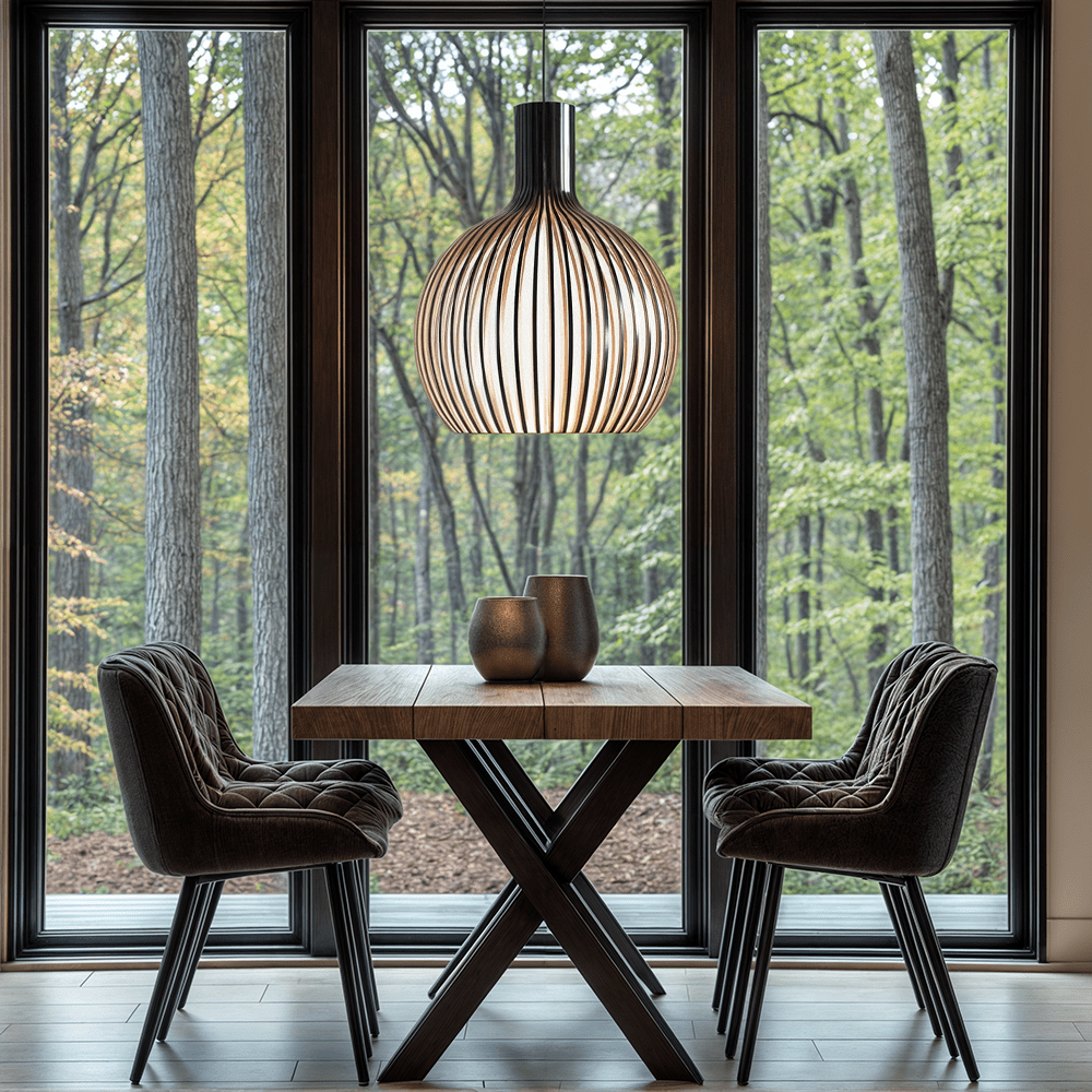 Rustic Wooden Cage Pendant Light - Lattea Global