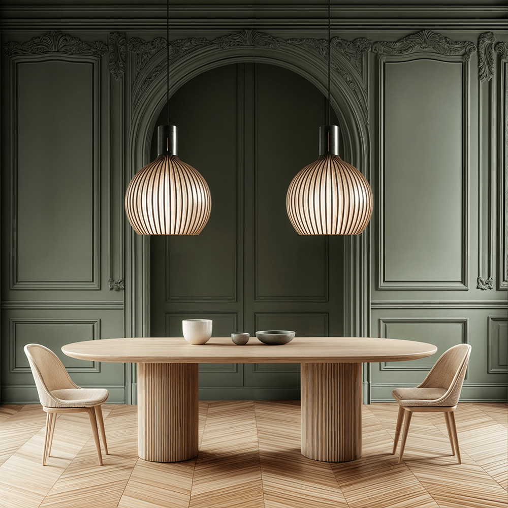 Rustic Wooden Cage Pendant Light - Lattea Global