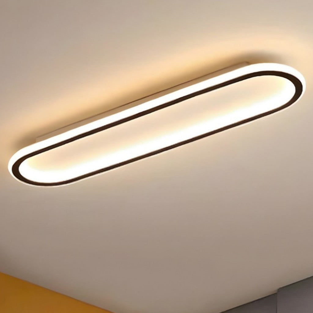 Flush Mount Long Oval Ceiling Light