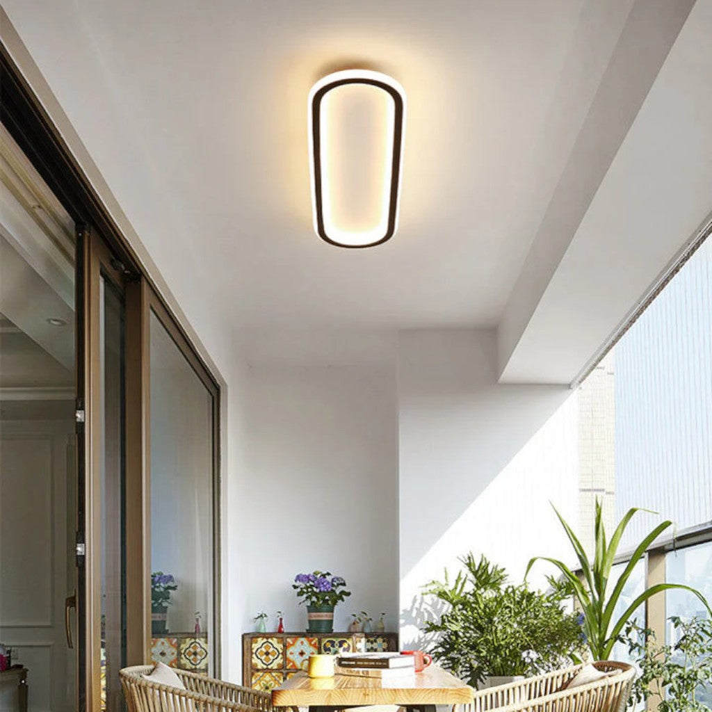 Flush Mount Long Oval Ceiling Light