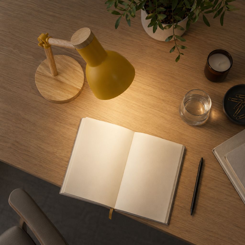 Scandinavian Wooden LED Desk Lamp