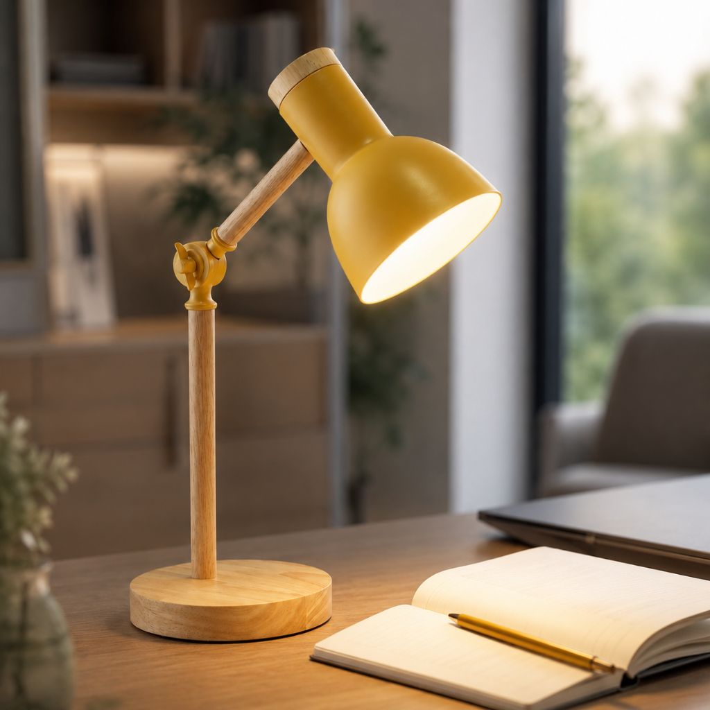 Scandinavian Wooden LED Desk Lamp