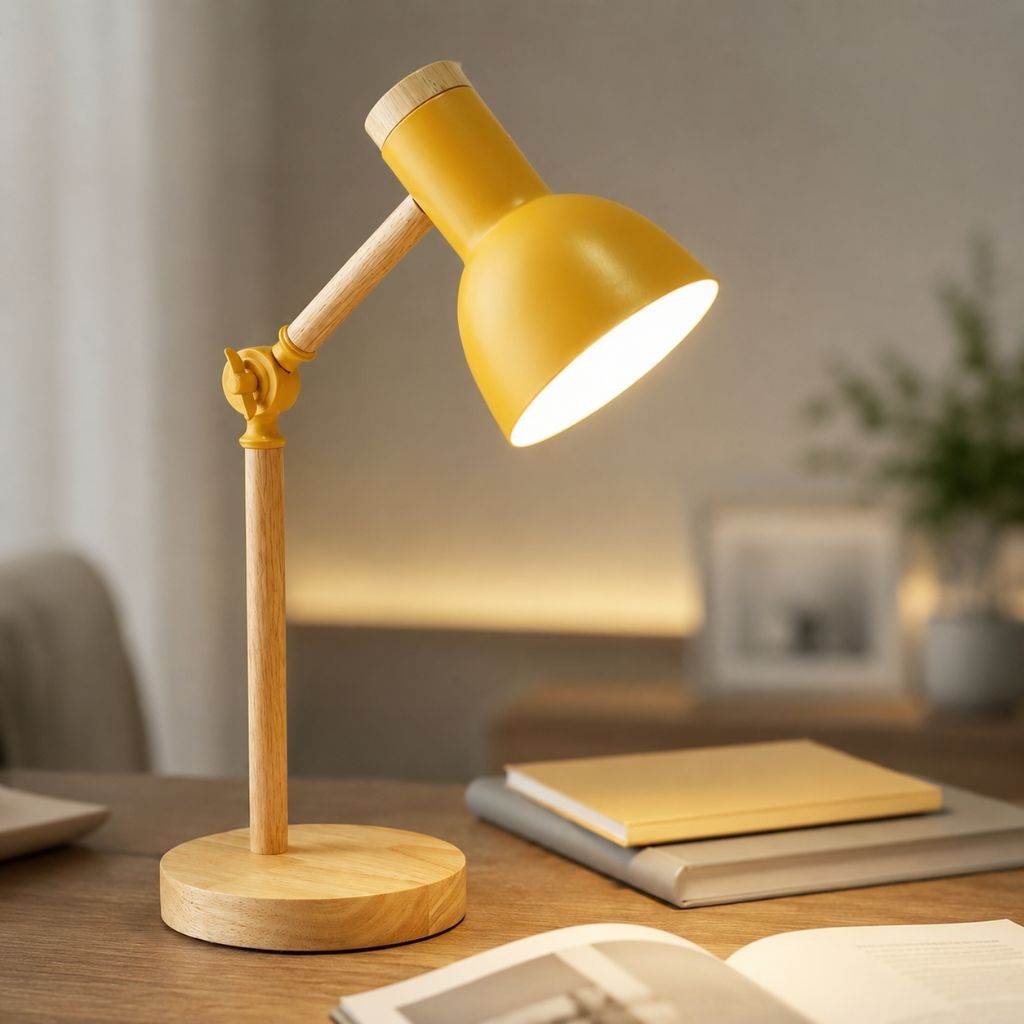 Scandinavian Wooden LED Desk Lamp