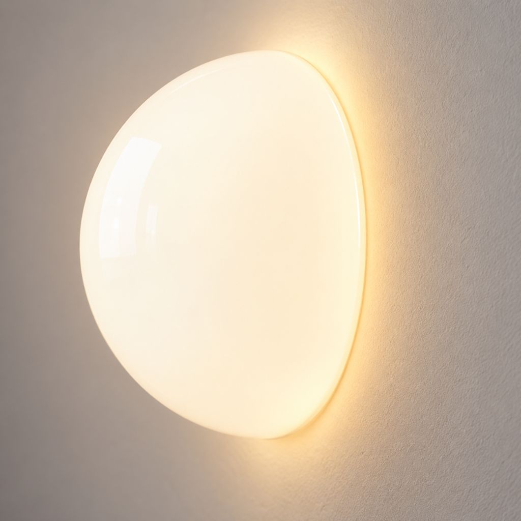 Semicircle Glass Wall Light with Concealed Base