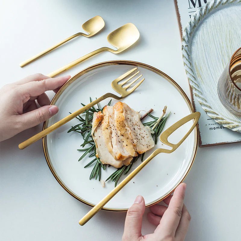Skeleton Cutlery Set – Luxe Stainless Steel with Bold Contemporary Design - Lattea Global