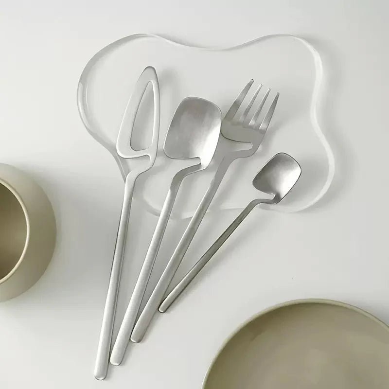 Skeleton Cutlery Set – Luxe Stainless Steel with Bold Contemporary Design - Lattea Global