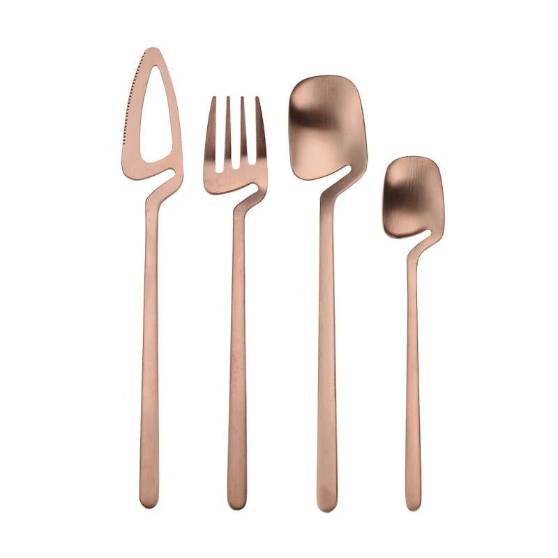 Skeleton Cutlery Set – Luxe Stainless Steel with Bold Contemporary Design - Lattea Global