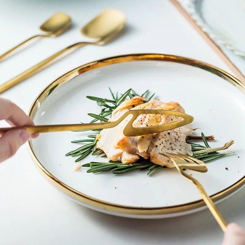 Skeleton Cutlery Set – Luxe Stainless Steel with Bold Contemporary Design - Lattea Global