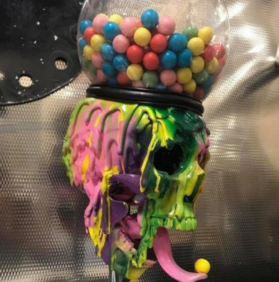 Skull Bubble Gum Machine for Halloween Table Decor - Lattea Global