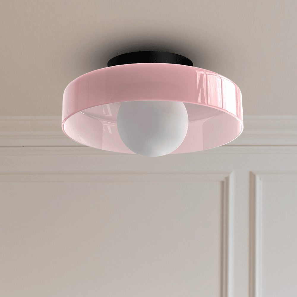 Sleek Round Glass Ceiling Light - Lattea Global