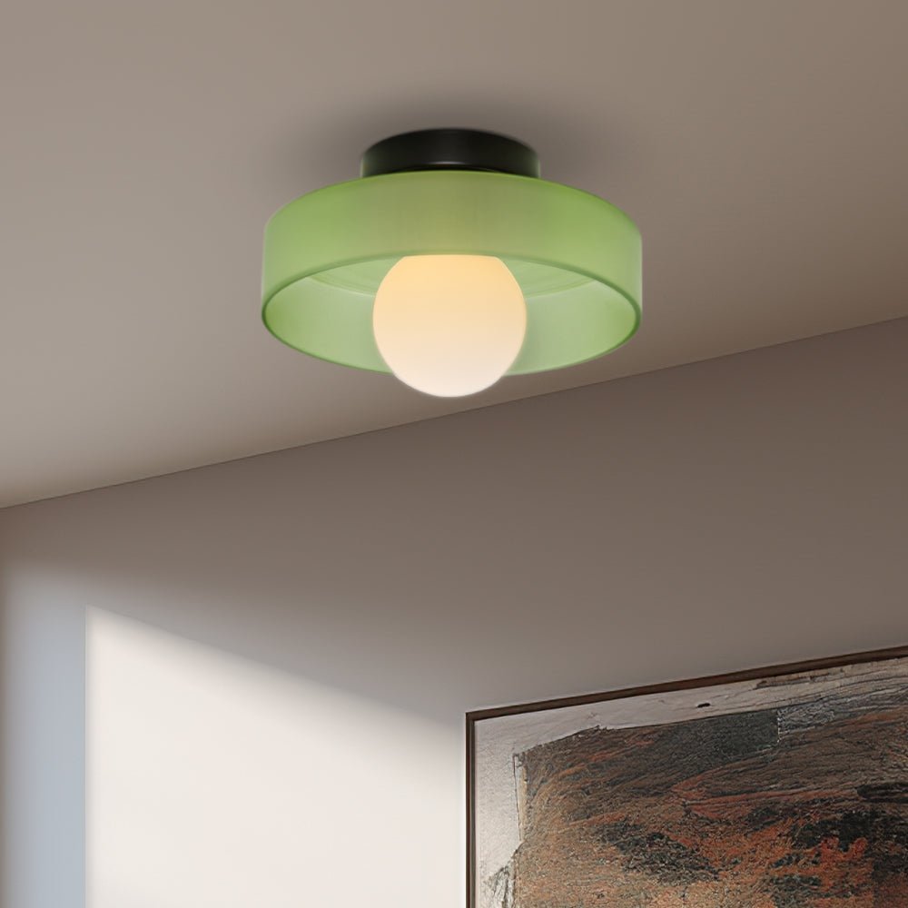 Sleek Round Glass Ceiling Light - Lattea Global