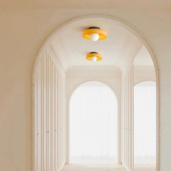 Sleek Round Glass Ceiling Light - Lattea Global