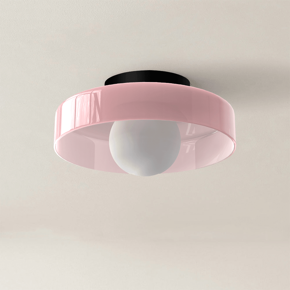 Sleek Round Glass Ceiling Light - Lattea Global