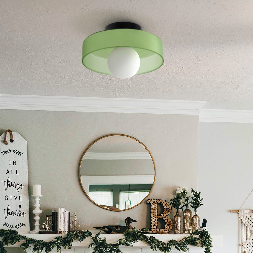Sleek Round Glass Ceiling Light - Lattea Global