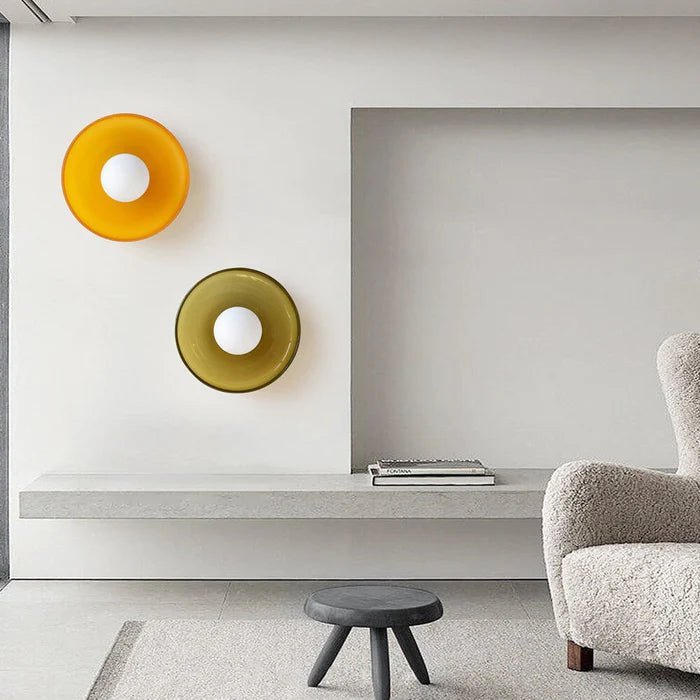 Sleek Round Glass Ceiling Light - Lattea Global