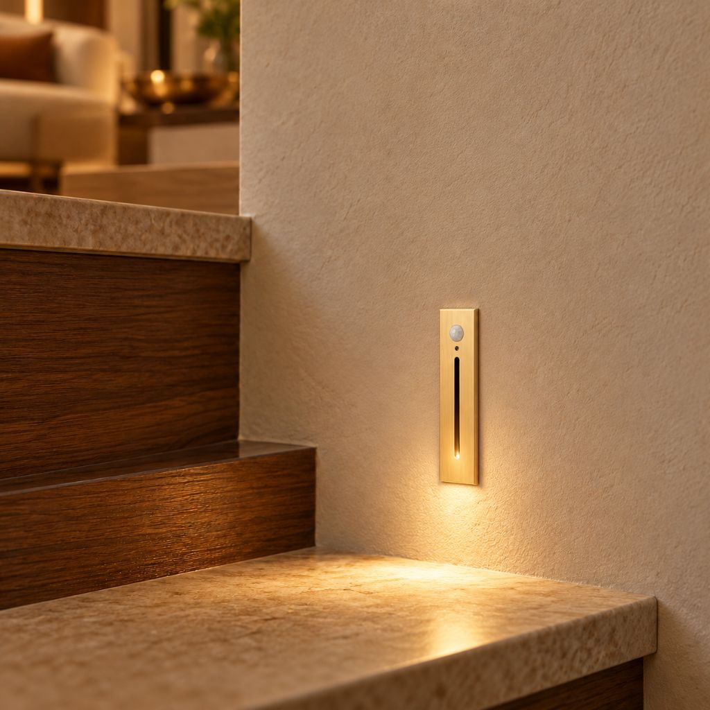 Slim Aluminium Recessed LED Step Light with Motion Sensor