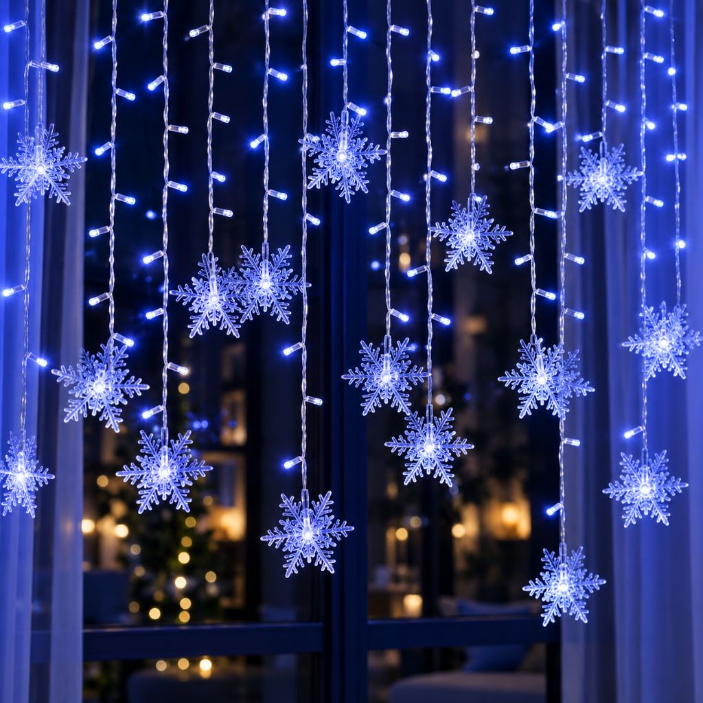 Snowflake LED Christmas Lights with 8 Lighting Modes