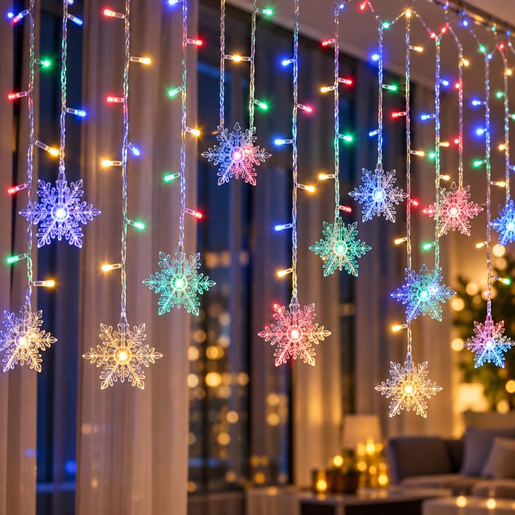 Snowflake LED Christmas Lights with 8 Lighting Modes