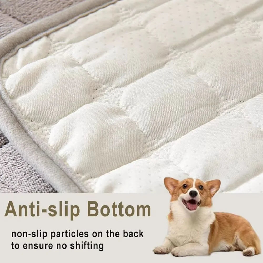 Soft flannel sofa cover non-slip quilted furniture protector - view 13