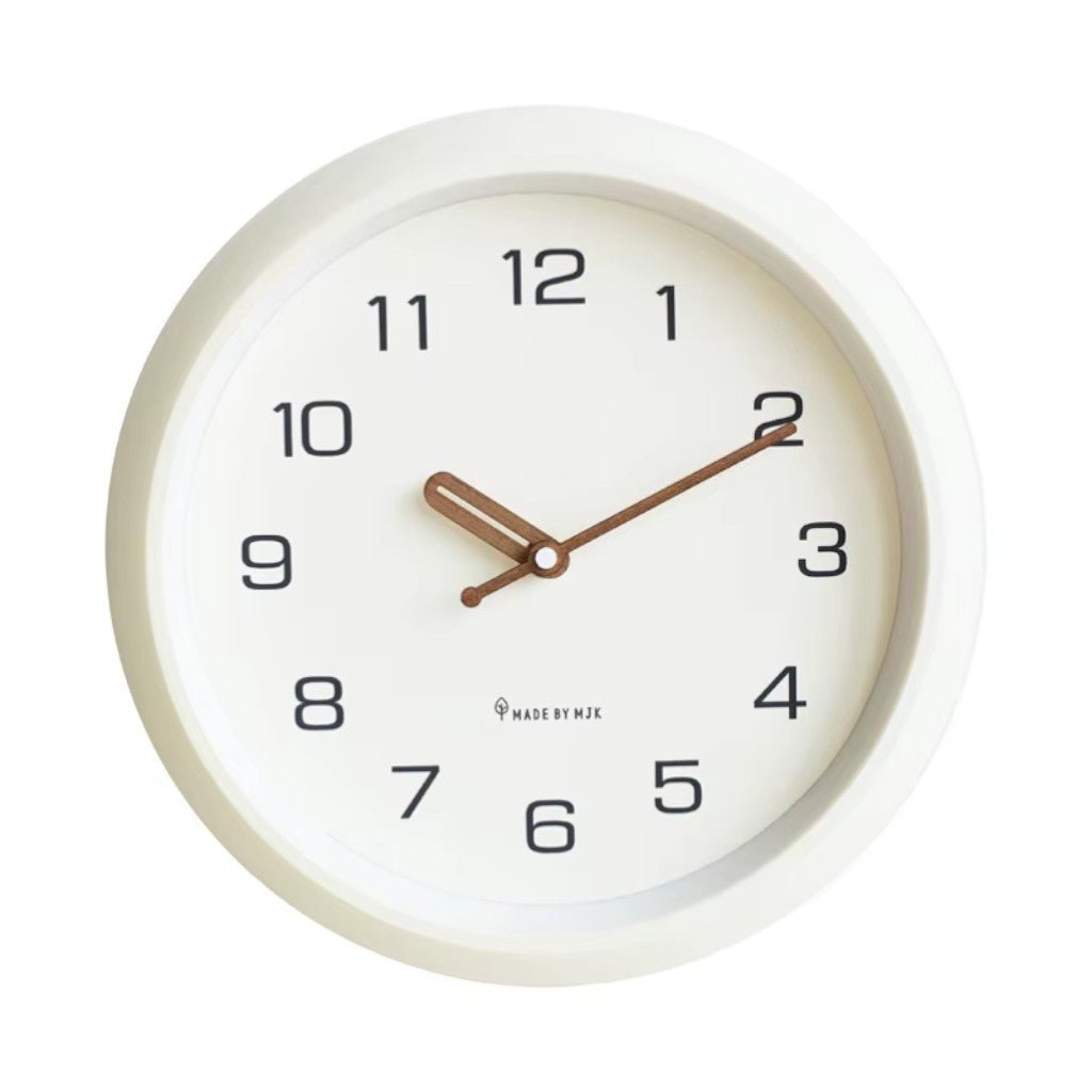SoftOrb Scandinavian Cream Silent Wall Clock - Lattea Global