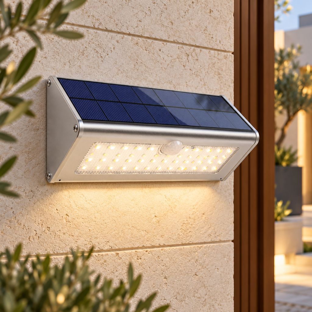 Solar Aluminium LED Outdoor Wall Light with Motion Sensor IP65