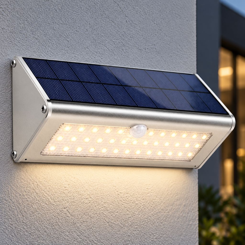 Solar Aluminium LED Outdoor Wall Light with Motion Sensor IP65