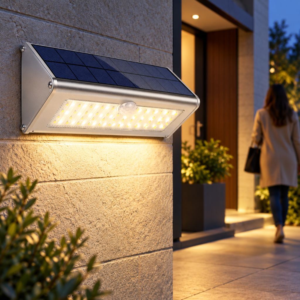 Solar Aluminium LED Outdoor Wall Light with Motion Sensor IP65