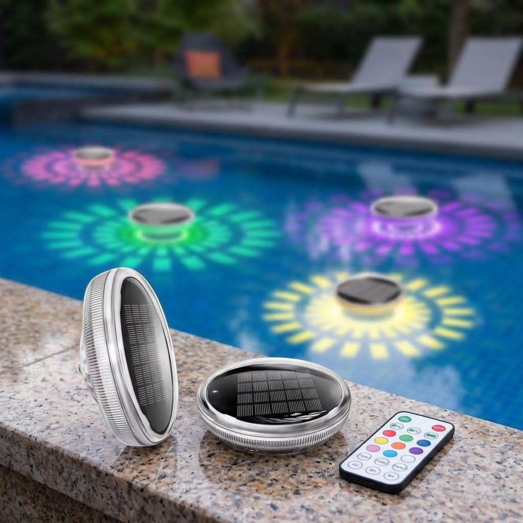 Solar Colorful LED Floating Pool Lights With Remote Control - Lattea Global