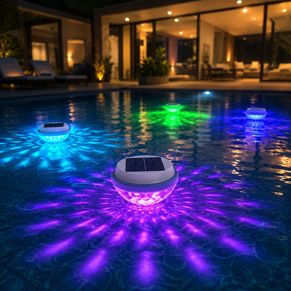 Solar floating pool light rgb ip65 waterproof colour changing lamp – view 2