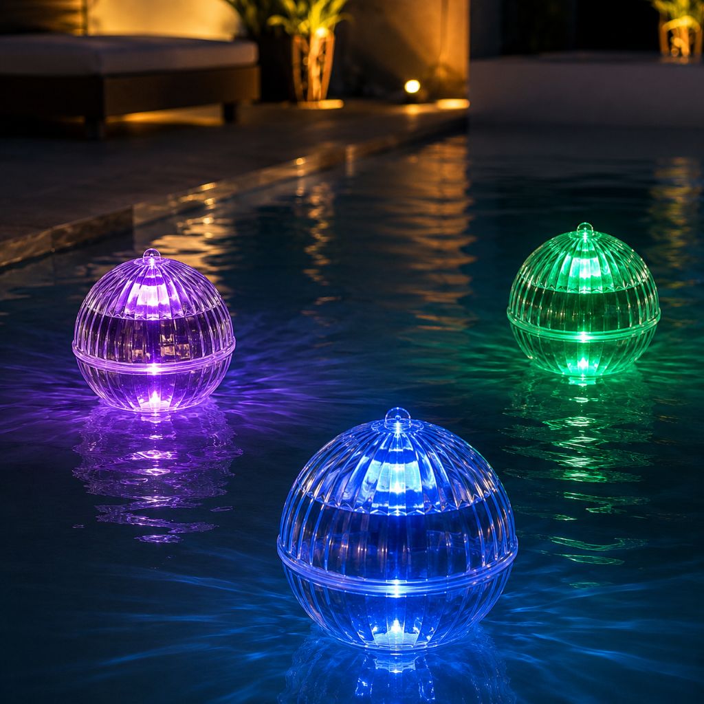 Solar Floating Pool Lights RGB Colour Changing - Waterproof LED Ball