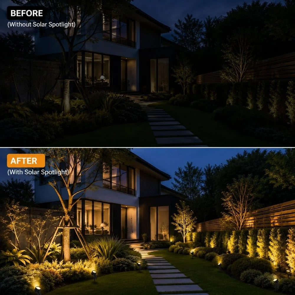 Solar garden spotlights - 4-pack ip65 waterproof led light – view 6