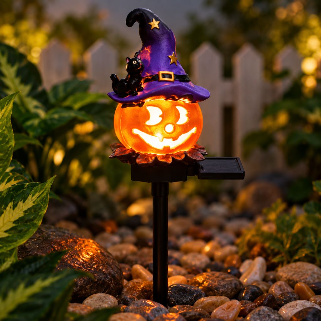 Solar Halloween Pumpkin LED Garden Stake Light IP55