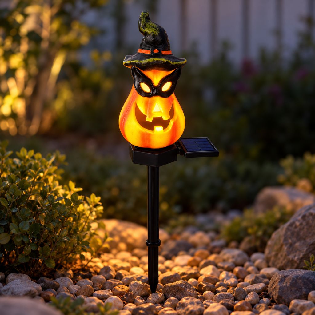 Solar Halloween Pumpkin LED Garden Stake Light IP55