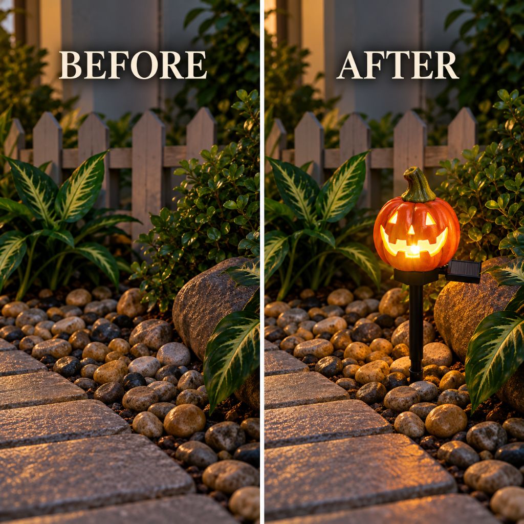 Solar Halloween Pumpkin LED Garden Stake Light IP55