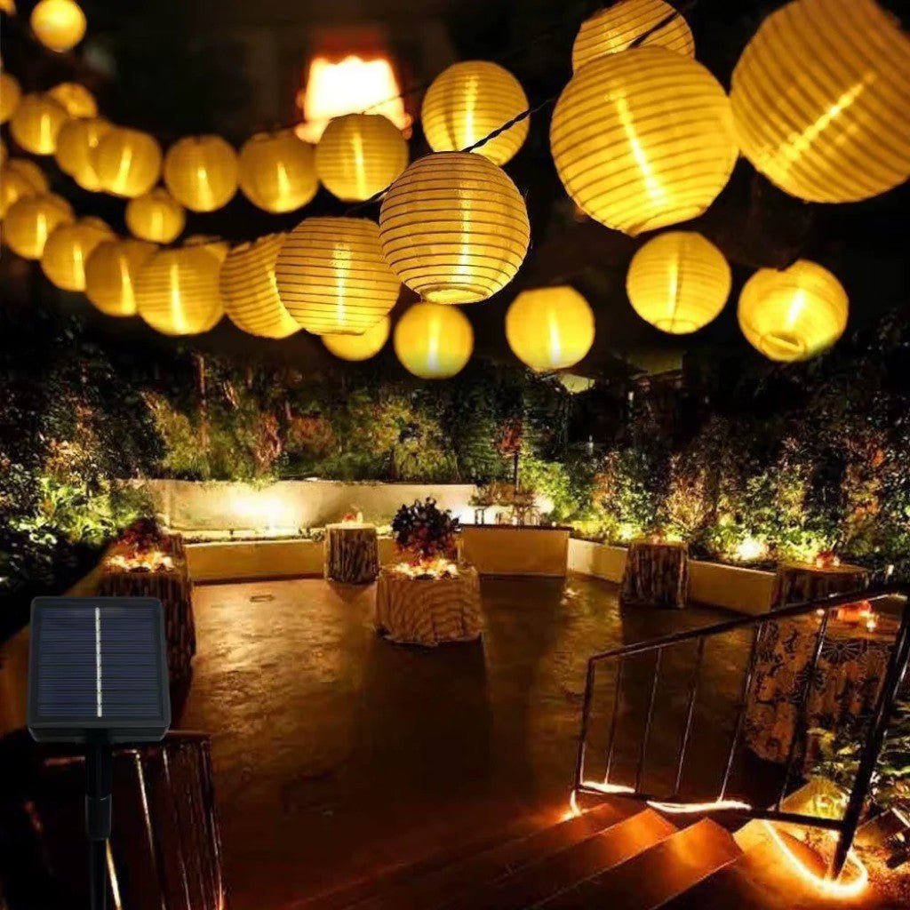 Solar Lantern String Lights IP65 Waterproof Outdoor Garden Patio Decor - Lattea Global