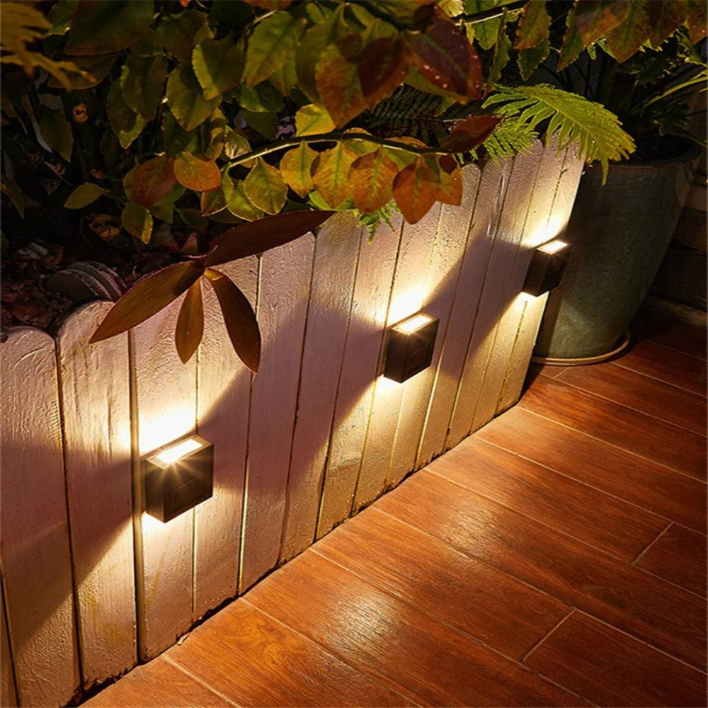 Solar Panel Powered LED Wall Lights for Outdoor - Lattea Global
