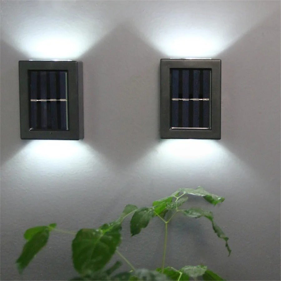 Solar Panel Powered LED Wall Lights for Outdoor - Lattea Global