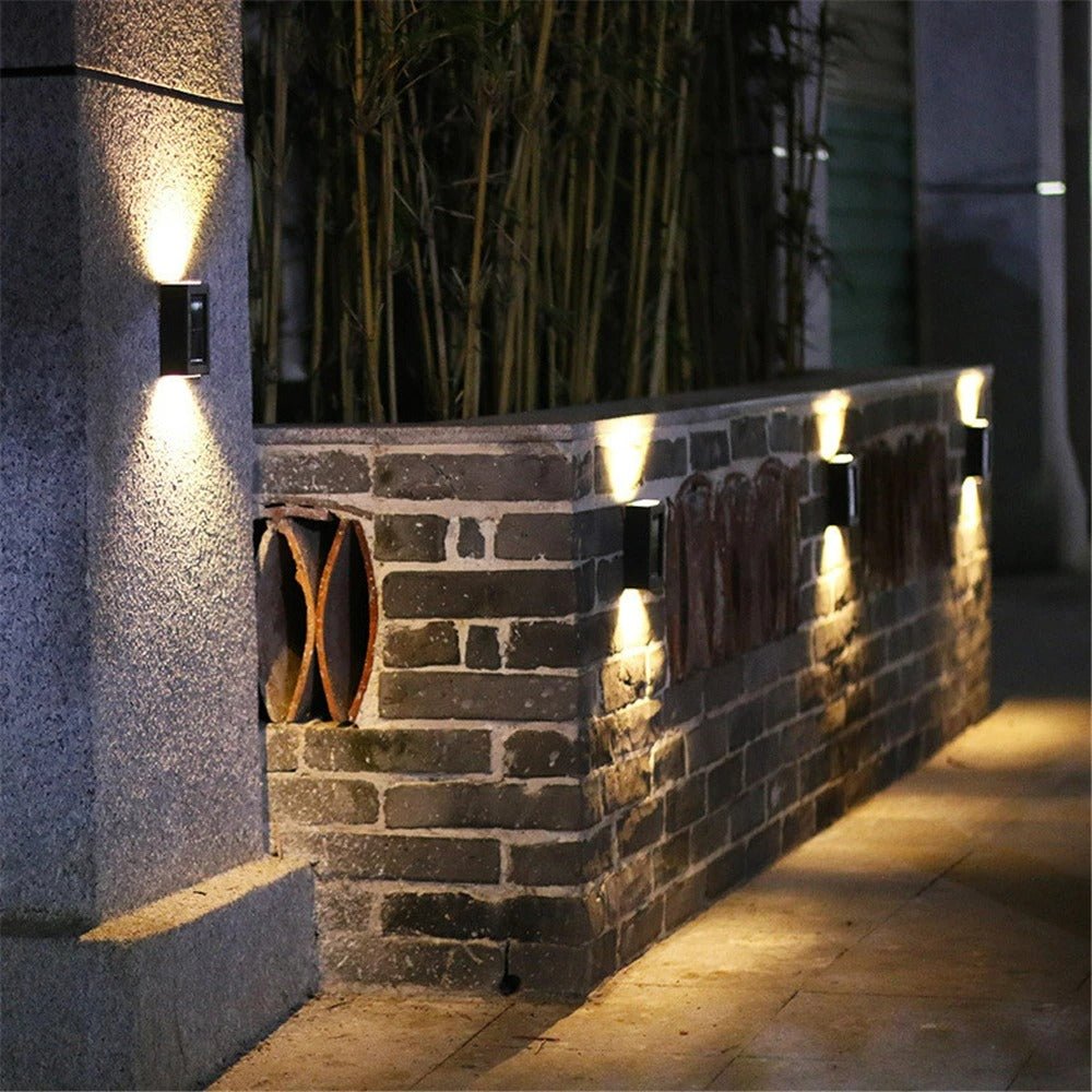 Solar Panel Powered LED Wall Lights for Outdoor - Lattea Global