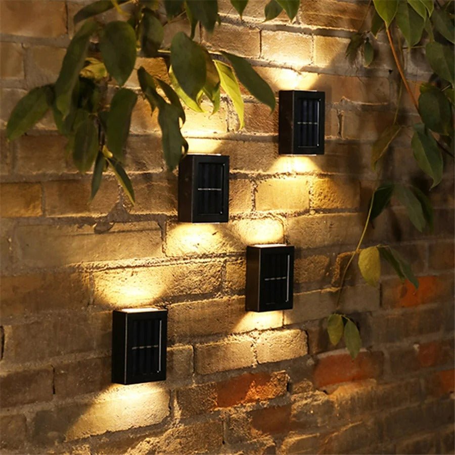 Solar Panel Powered LED Wall Lights for Outdoor - Lattea Global