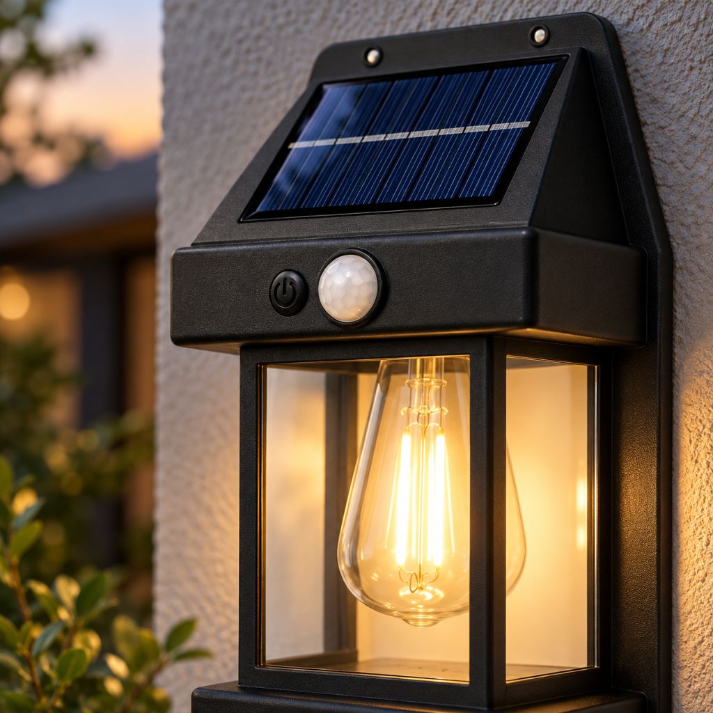 Solar PIR Motion Sensor Outdoor Wall Lantern